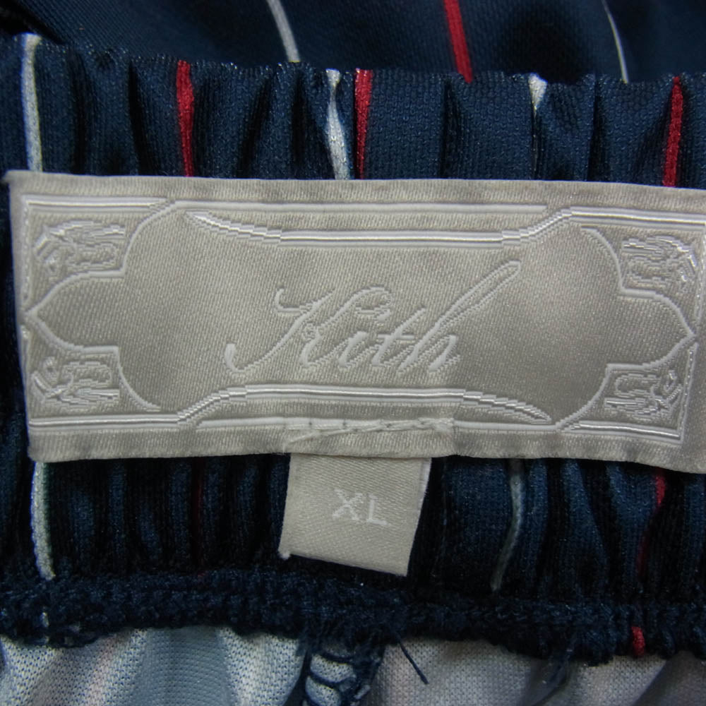 KITH キス PARIS パリ ストライプ ハーフ ショーツ パンツ ネイビー系 XL【中古】