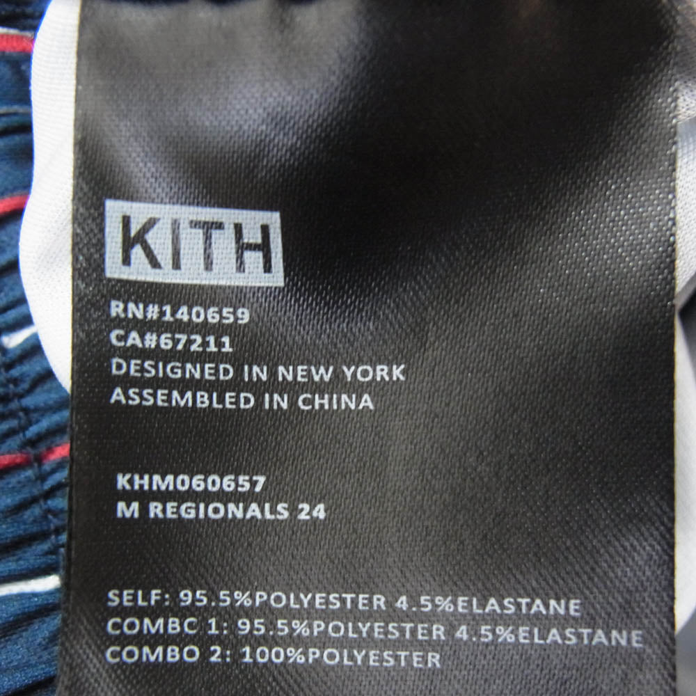 KITH キス PARIS パリ ストライプ ハーフ ショーツ パンツ ネイビー系 XL【中古】