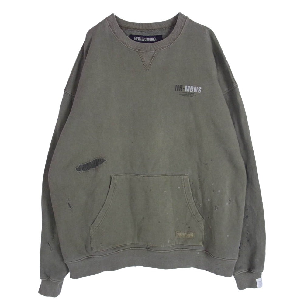 NEIGHBORHOOD ネイバーフッド 24AW 242FPMDN-CSM01S × MADNESS マッドネス SAVAGE SWEAT SHIRT カーキ系 XL【中古】