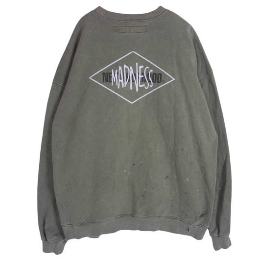 NEIGHBORHOOD ネイバーフッド 24AW 242FPMDN-CSM01S × MADNESS マッドネス SAVAGE SWEAT SHIRT カーキ系 XL【中古】