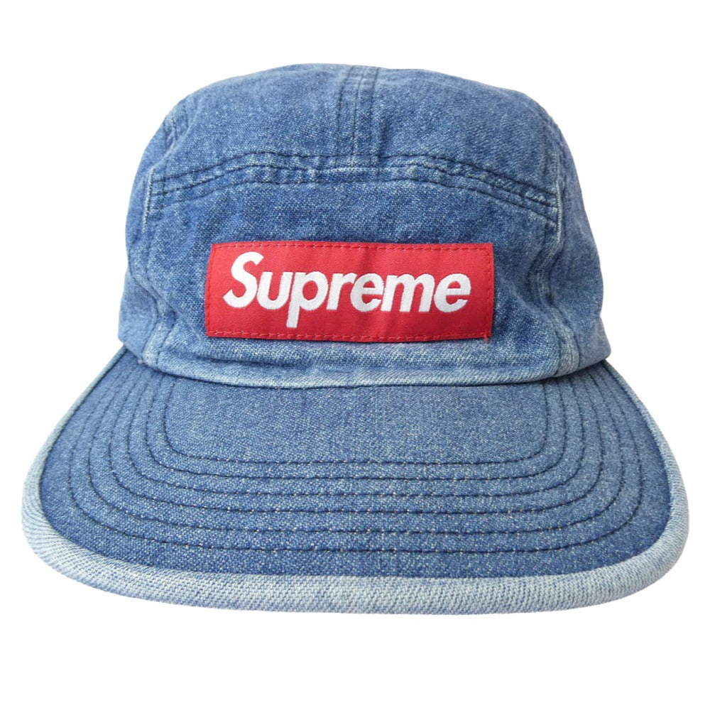 Supreme シュプリーム Denim Camp Cap ボックスロゴ インディゴ デニム