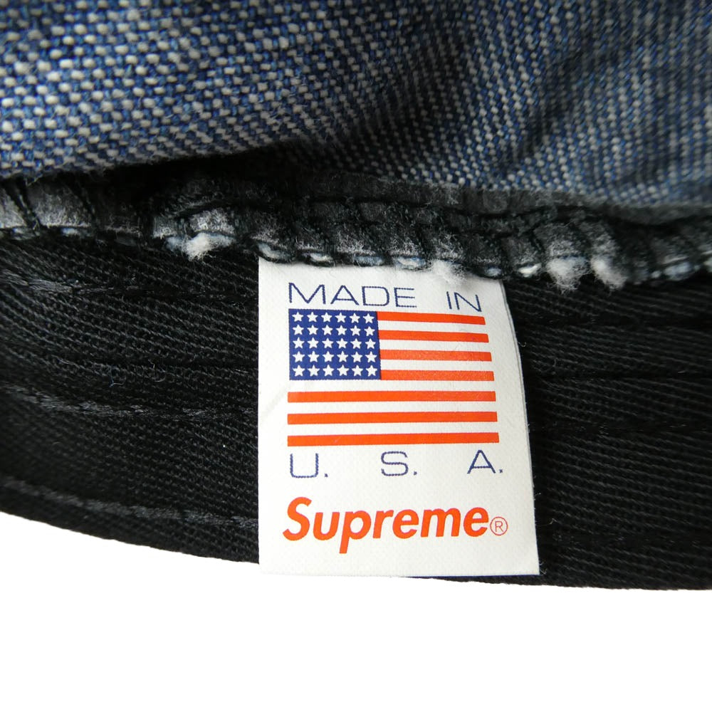 Supreme シュプリーム Denim Camp Cap ボックスロゴ インディゴ デニム キャンプ キャップ 帽子 インディゴブルー系【中古】