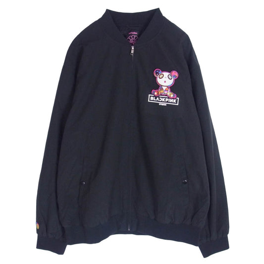 村上隆 × BLACKPINK ブラックピンク カイカイキキ リップストップ ボンバー ジャケット ブルゾン ダークグレー系 XL【中古】