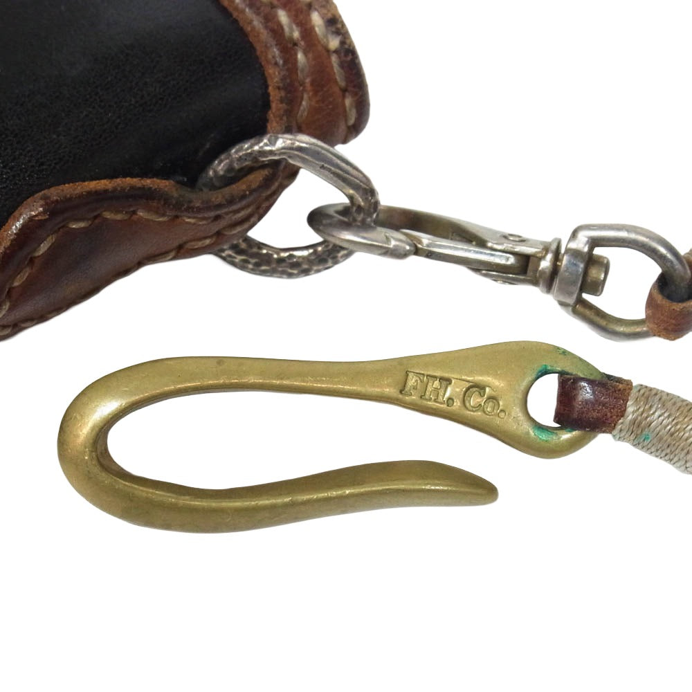 THE FLAT HEAD ザフラットヘッド LEATHER LONG WALLET ウォレット レザー ロープ付き レザー ロング ウォレット 長財布 ブラック系【中古】