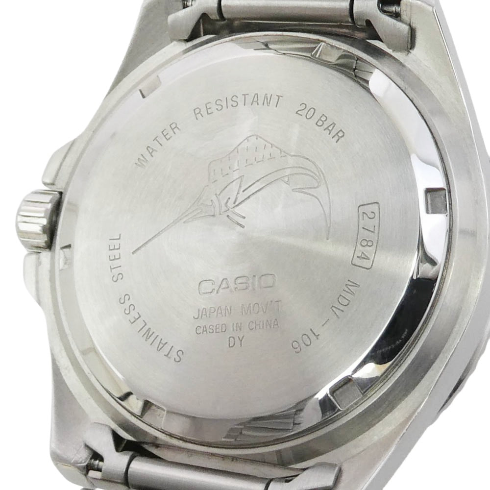 CASIO カシオ MDV-106 ダイバーズウォッチ 腕時計 シルバー系【中古】