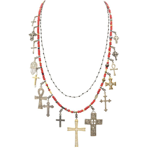 gunda ガンダ JUNK HEAVEN ジャンクヘブン 2017 ネックレス シルバー系 レッド系 ゴールド系【中古】