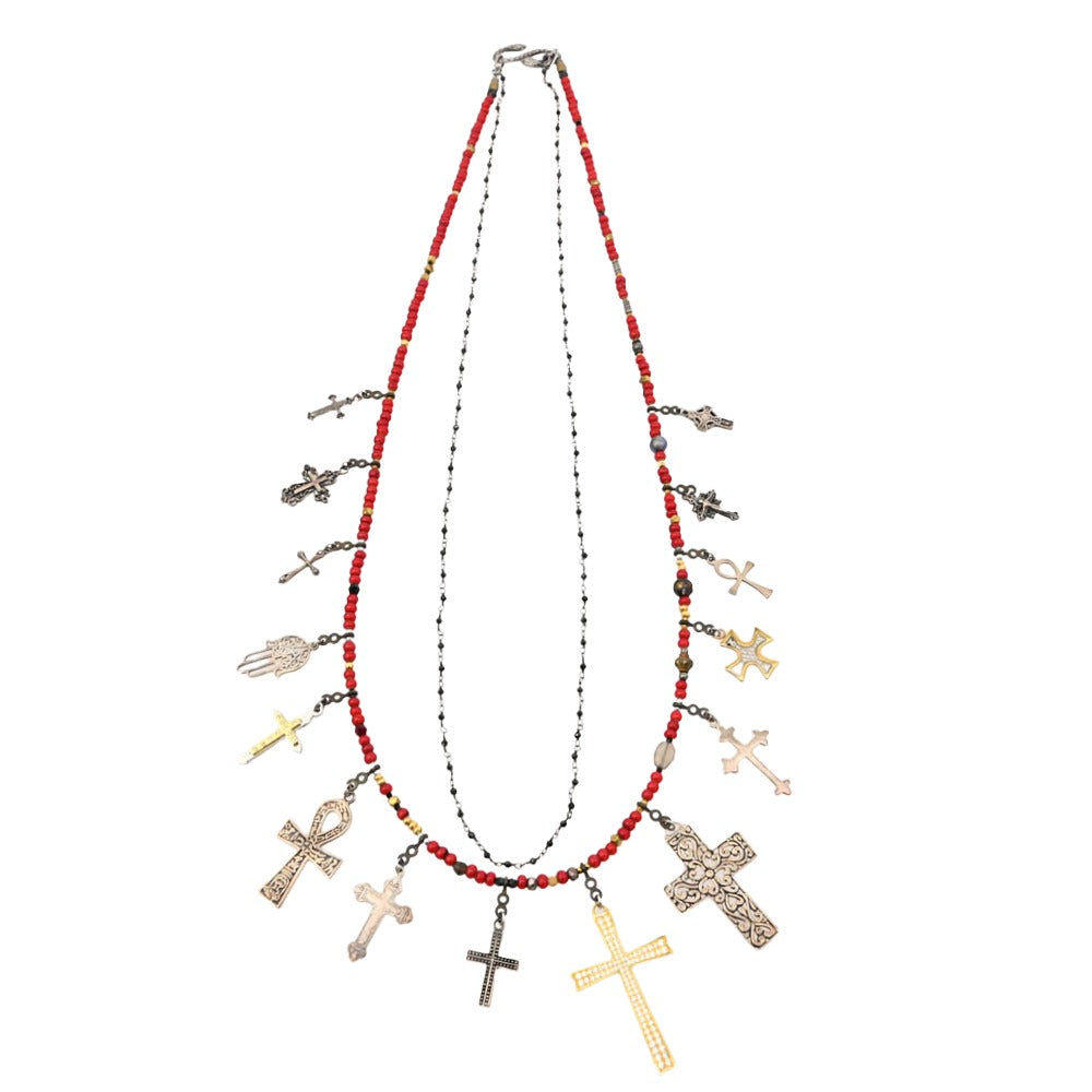 gunda ガンダ JUNK HEAVEN ジャンクヘブン 2017 ネックレス シルバー系 レッド系 ゴールド系【中古】