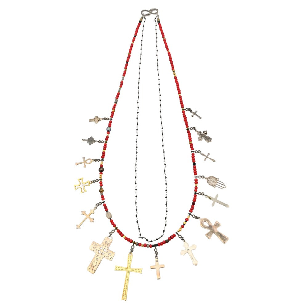 gunda ガンダ JUNK HEAVEN ジャンクヘブン 2017 ネックレス シルバー系 レッド系 ゴールド系【中古】