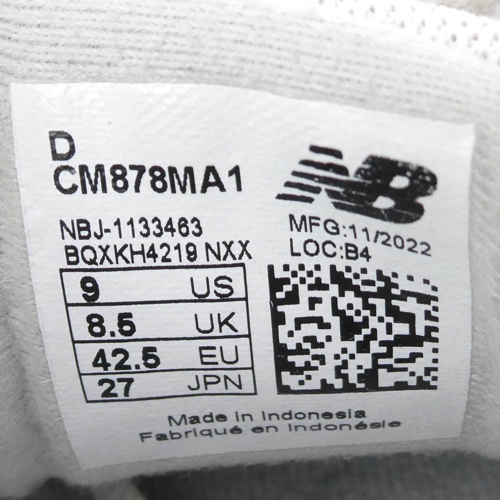 NEW BALANCE ニューバランス CM878MA1 ローカット スニーカー オフホワイト系 27cm【中古】