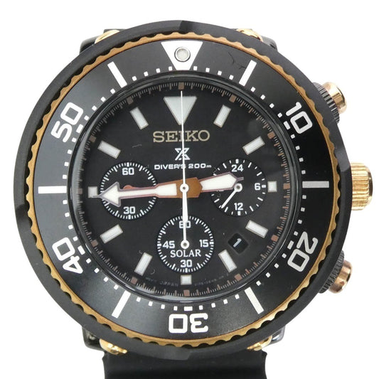 SEIKO セイコー SBDL038 PROSPEX プロスペックス LOWERCASE ダイバーズウォッチ ソーラー 限定モデル 腕時計 ブラック系【中古】