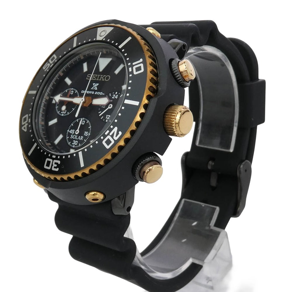 SEIKO セイコー SBDL038 PROSPEX プロスペックス LOWERCASE ダイバーズウォッチ ソーラー 限定モデル 腕時計 ブラック系【中古】