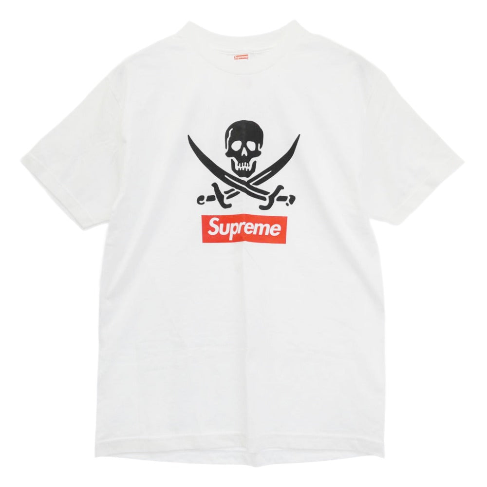 Supreme シュプリーム 07SS ×NEIGHBORHOOD ネイバーフッド Skull Box Logo Tee スカル ボックス ロゴ 半袖 Tシャツ ホワイト系 L【極上美品】【中古】
