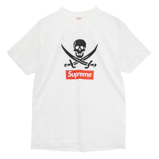 Supreme シュプリーム 07SS ×NEIGHBORHOOD ネイバーフッド Skull Box Logo Tee スカル ボックス ロゴ 半袖 Tシャツ ホワイト系 L【極上美品】【中古】