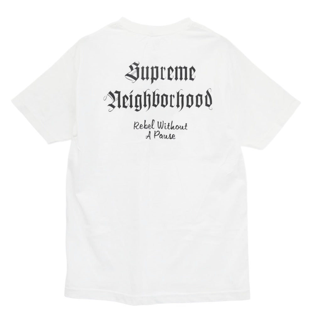 Supreme シュプリーム 07SS ×NEIGHBORHOOD ネイバーフッド Skull Box Logo Tee スカル ボックス ロゴ 半袖 Tシャツ ホワイト系 L【極上美品】【中古】