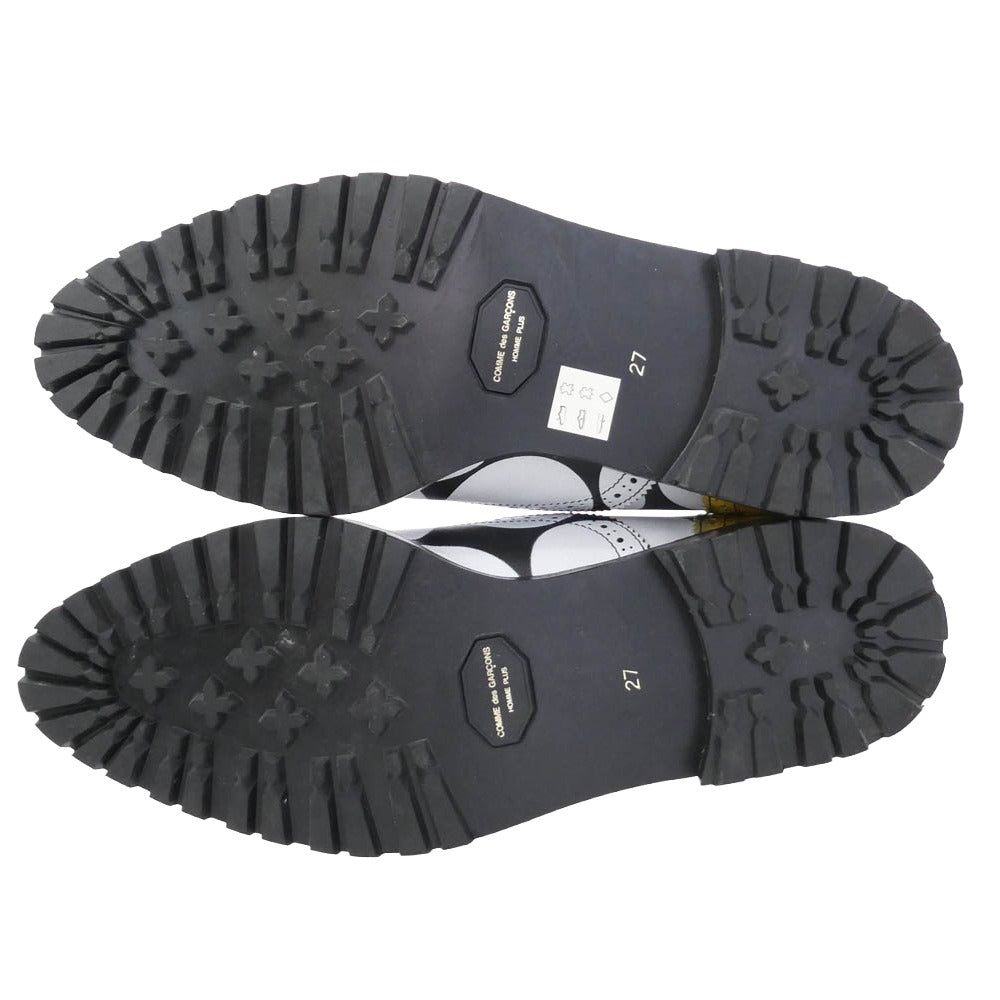 COMME des GARCONS HOMME PLUS コムデギャルソンオムプリュス 13SS ドット レースアップ レザー ドレス シューズ ゴールド系 マルチカラー系 27【中古】