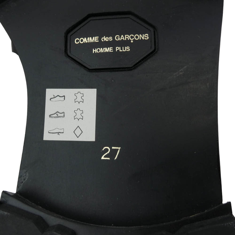COMME des GARCONS HOMME PLUS コムデギャルソンオムプリュス 13SS ドット レースアップ レザー ドレス シューズ ゴールド系 マルチカラー系 27【中古】