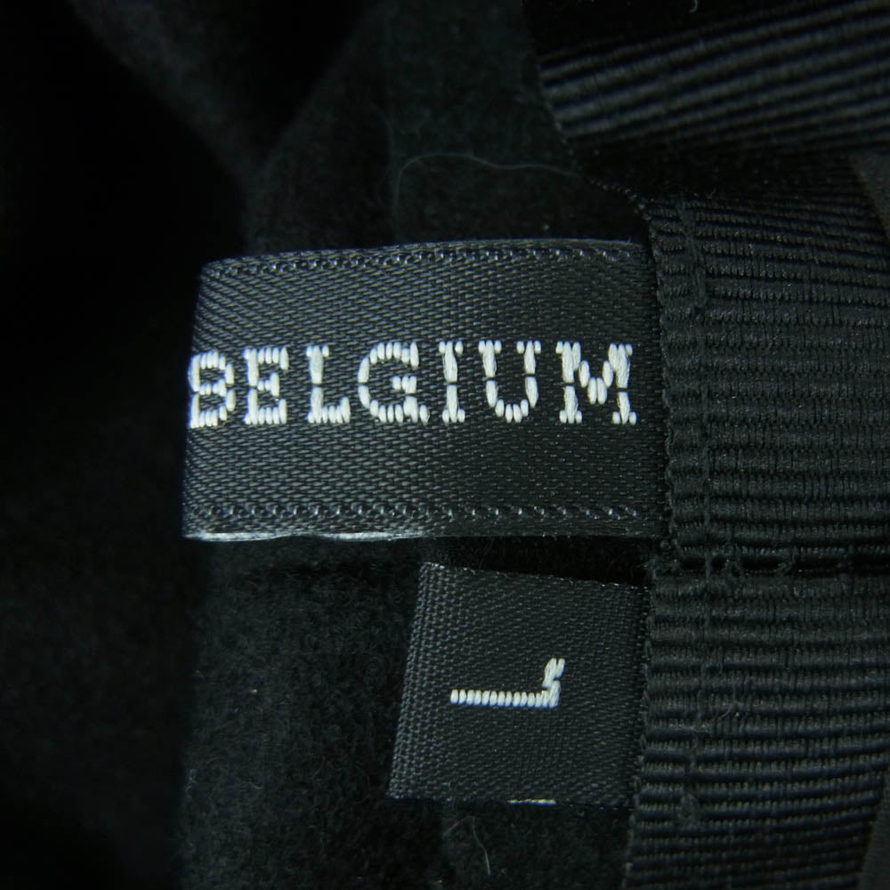 ANN DEMEULEMEESTER アンドゥムルメステール ハラコ ハット 帽子 ベルギー製 ブラック系 L【中古】