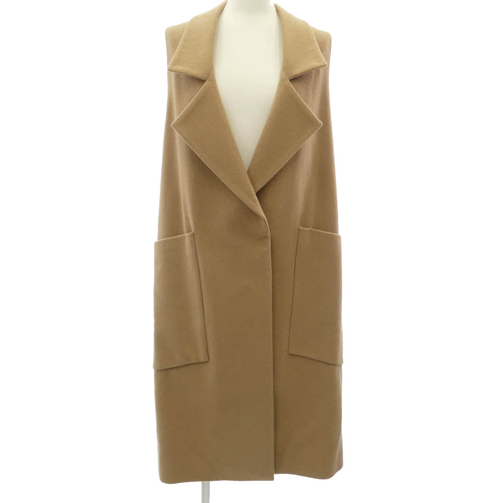 リジエール ロングジレ ベスト ウール コート ベージュ系 サイズ不明【中古】
