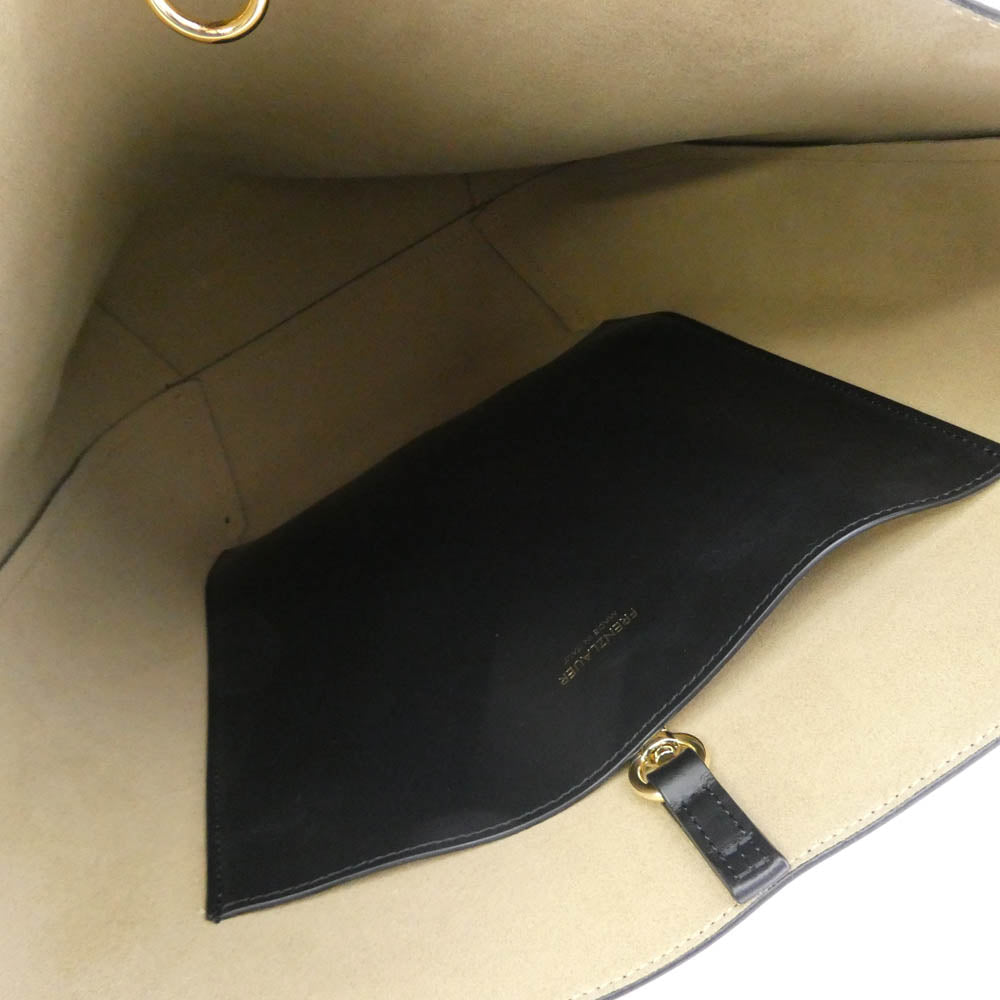 フランツロアー mami soft マミソフト レザー ハンドバッグ ブラック系【中古】