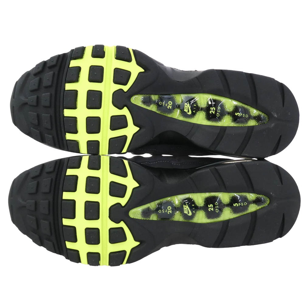 NIKE ナイキ HM4740-001 Air Max 95 OG Big Bubble Neon Yellow 2025 2026 エアマックス ビッグバブル ネオンイエロー イエローグラデ スニーカー グレー系 マルチカラー系 27.5cm【極上美品】【中古】