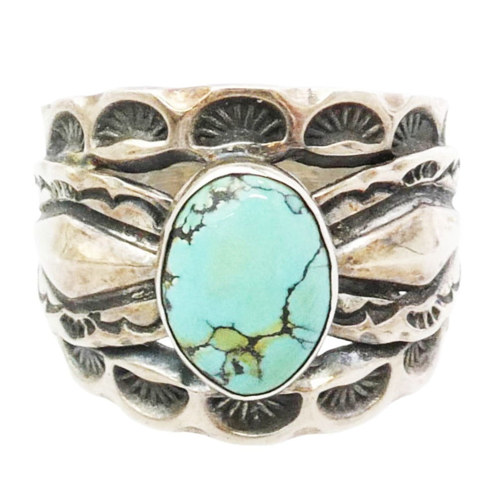 BIGHAND ビッグハンド ターコイズ スタンプワーク リング　 シルバー系 マルチカラー系【中古】