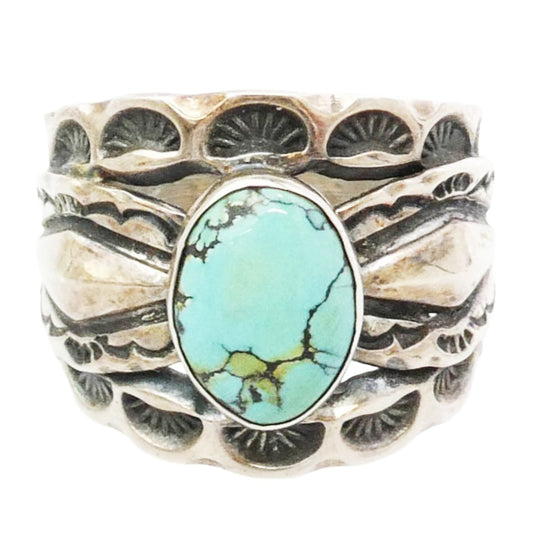 BIGHAND ビッグハンド ターコイズ スタンプワーク リング　 シルバー系 マルチカラー系【中古】