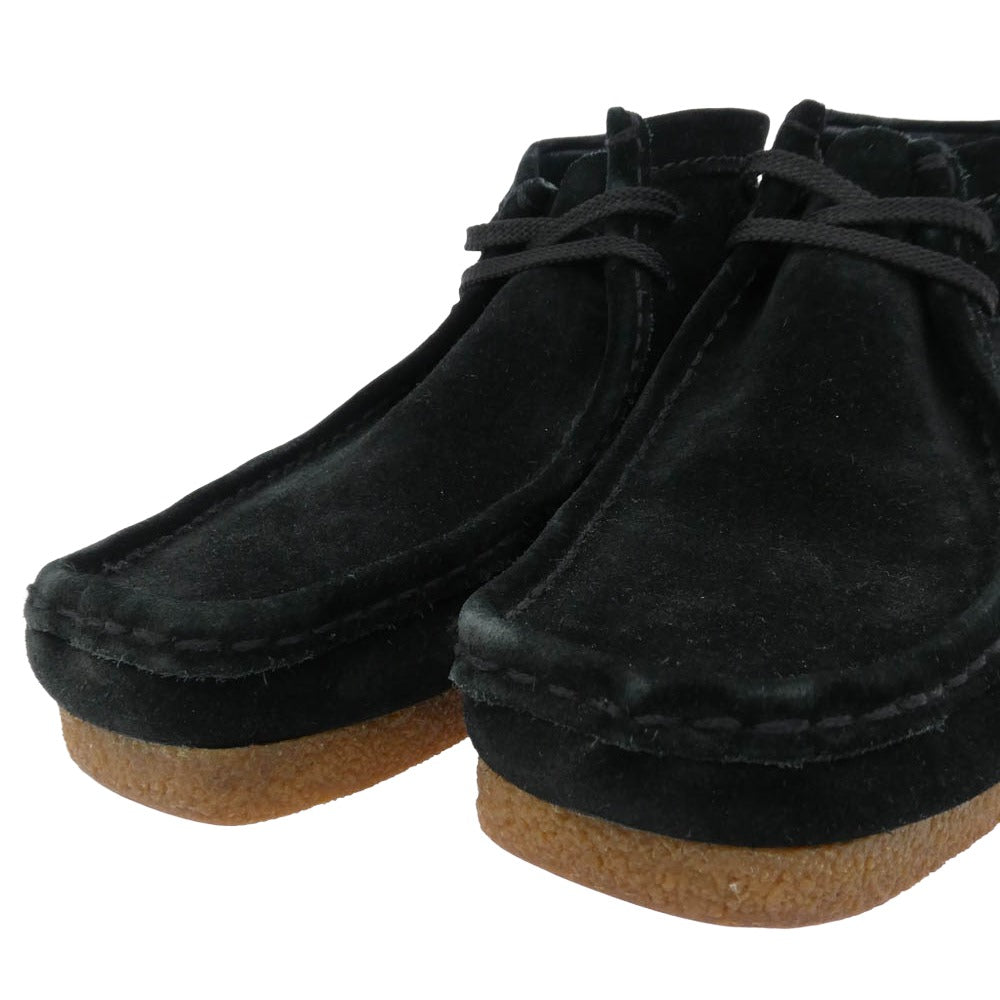 Clarks クラークス Wallabee ワラビー スエード シューズ ブラック系 US8.5【中古】