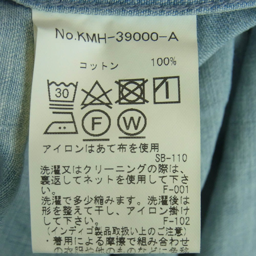 MAISON KITSUNE メゾンキツネ KMH-39000-A デニム 長袖 シャツ コットン 日本製 インディゴブルー系 XXS【中古】