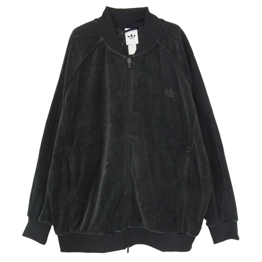 adidas アディダス JX1559 SST アディカラー ベロア トラックトップ ジャージ ブルゾン ジャケット ブラック系 4XL【中古】