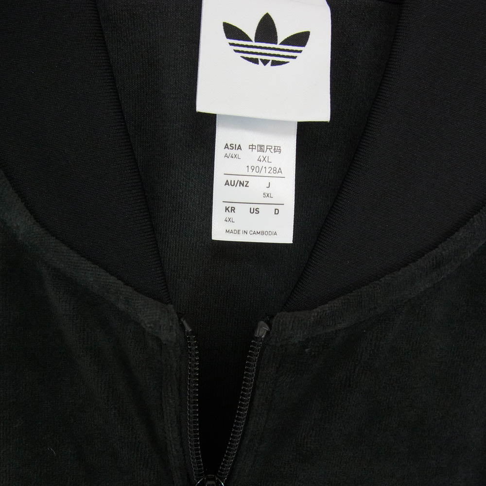 adidas アディダス JX1559 SST アディカラー ベロア トラックトップ ジャージ ブルゾン ジャケット ブラック系 4XL【中古】