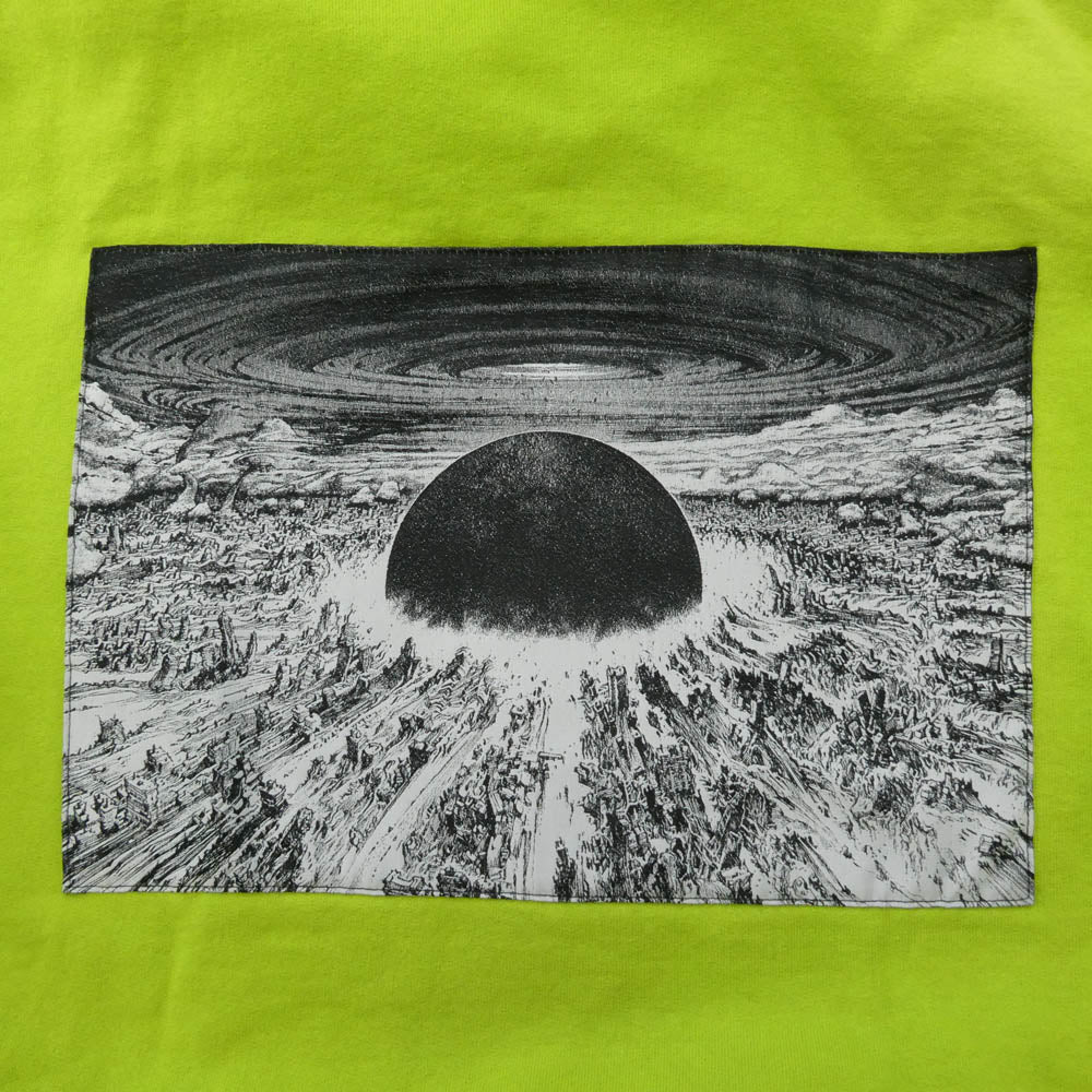 Supreme シュプリーム 17AW AKIRA アキラ Patches Hooded Sweatshirt パッチ フーデッド スウェットシャツ プルオーバー パーカー フーディー ネオングリーン系 L【中古】