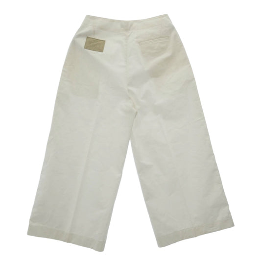 Drawer ドゥロワー 6514-236-1129 サイドボタン タック ワイド パンツ ホワイト系 40【中古】