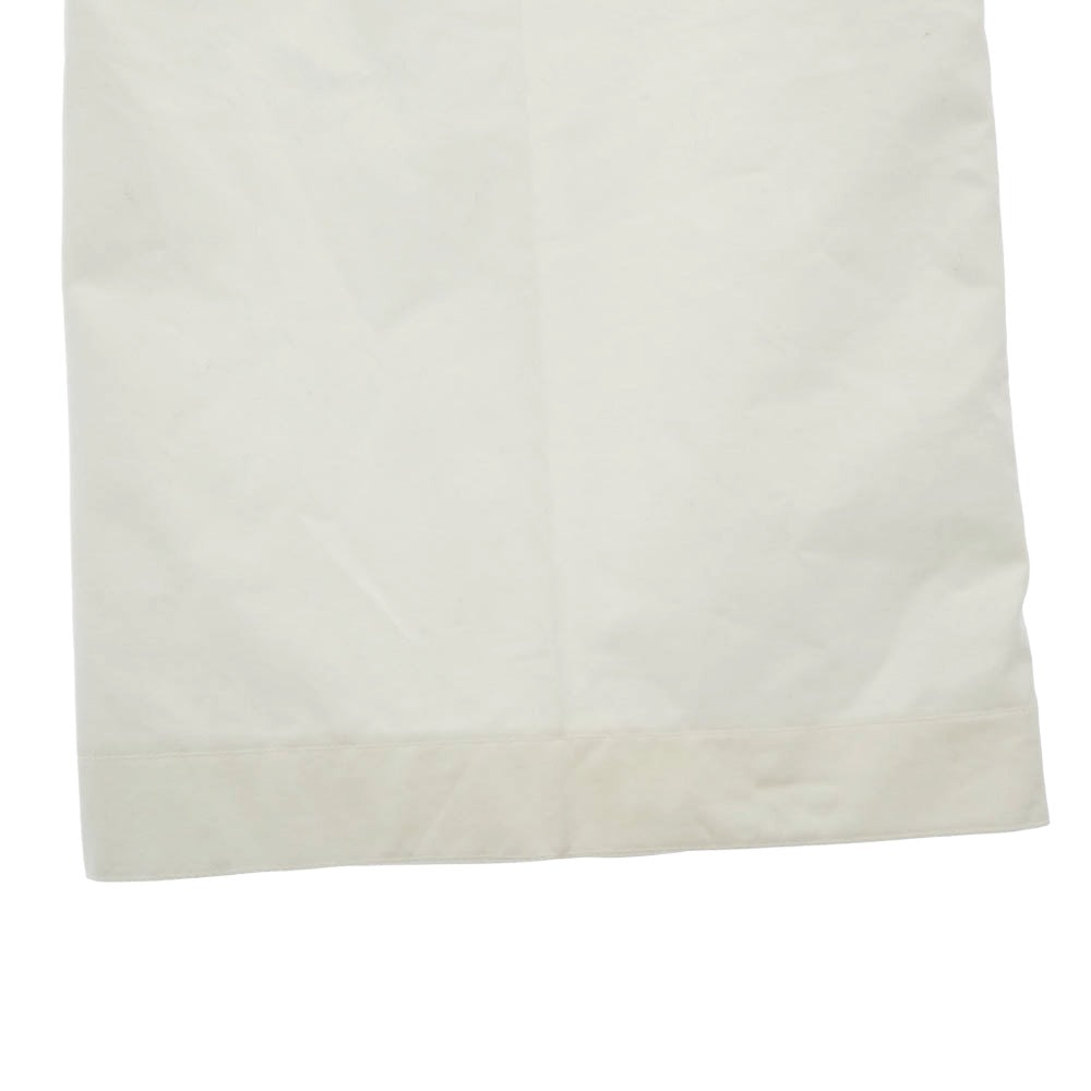 Drawer ドゥロワー 6514-236-1129 サイドボタン タック ワイド パンツ ホワイト系 40【中古】