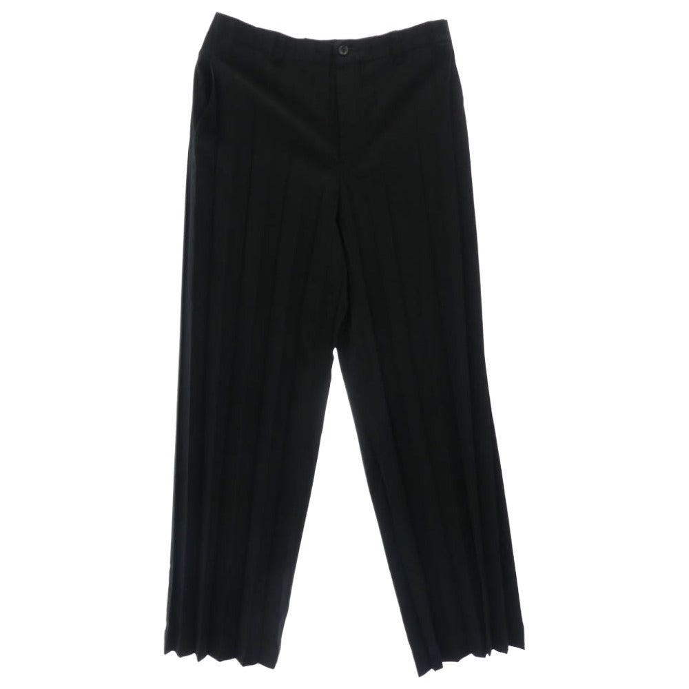 ISSEY MIYAKE イッセイミヤケ IM01-FF602 プリーツ スラックス パンツ ブラック系 M【中古】
