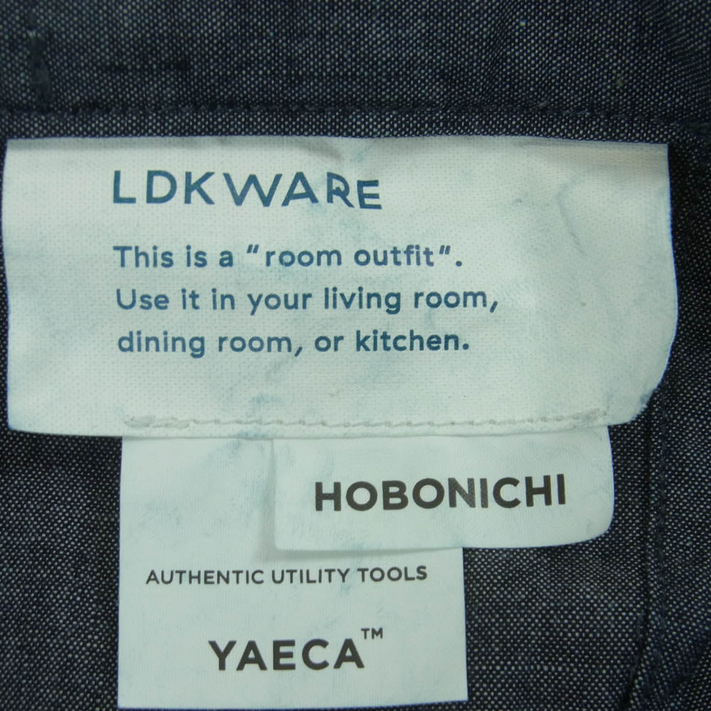 YAECA ヤエカ HOBONICHI ほぼ日 LDK WARE 020111 コットン100％ イージー ワイド パンツ グレー系 AOSHIMO M【中古】