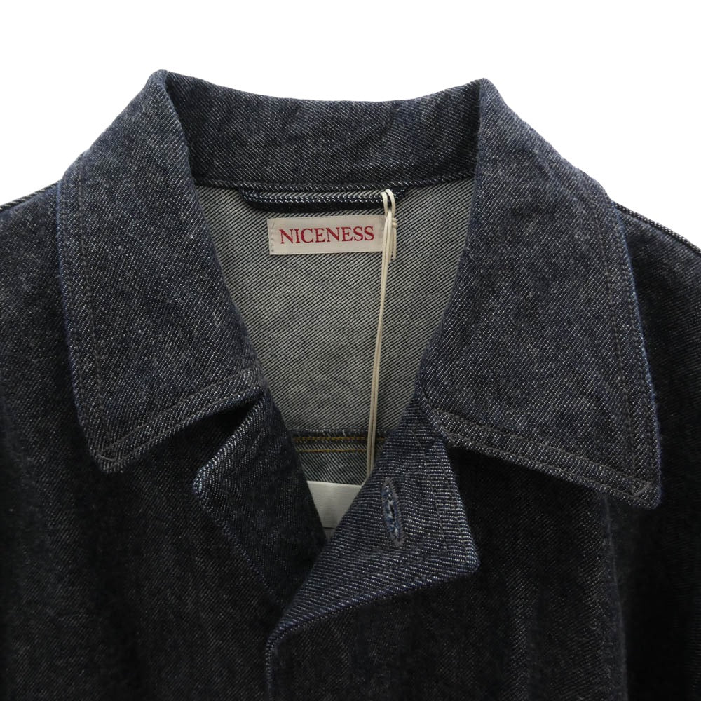 ナイスネス 26SS NN-1801B17 LEEROY RAW DENIM COVERALL リーロイ デニム カバーオール ジャケット インディゴブルー系【極上美品】【中古】