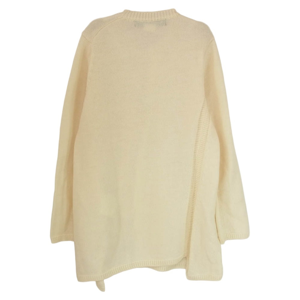 COMME des GARCONS HOMME PLUS コムデギャルソンオムプリュス 18AW PB-N021 捻れ クルーネック ウール ニット カーディガン オフホワイト系 S【中古】