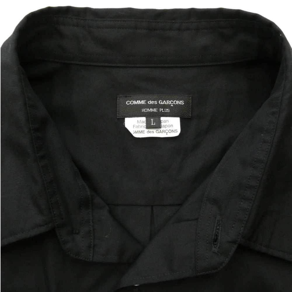 COMME des GARCONS HOMME PLUS コムデギャルソンオムプリュス PN-B021 AD2024 レイヤード マルチアーム 長袖 シャツ ブラック系 L【中古】