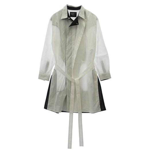 Yohji Yamamoto POUR HOMME ヨウジヤマモトプールオム 23AW HJ-B71-515 POWER OF THE WHITE SHIRT 変形 リバーシブル バイカラー ロング 長袖 シャツ ホワイト系 2【中古】