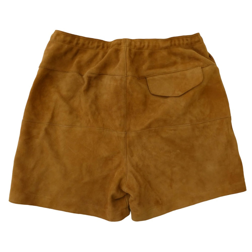 AURALEE オーラリー 25SS A25SP02GS LAMB SUEDE SHORTS ラムスエード レザー ショーツ ハーフパンツ ブラウン系 4【中古】
