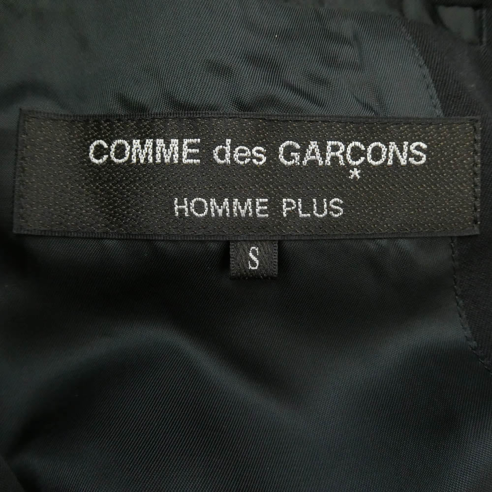 COMME des GARCONS HOMME PLUS コムデギャルソンオムプリュス 23SS PK-J050 ANOTHER KIND OF PUNK期 Tailored Jacket フロント二重 レイヤードデザイン 裾切りっぱなし加工 テーラードジャケット ブラック系 S【中古】