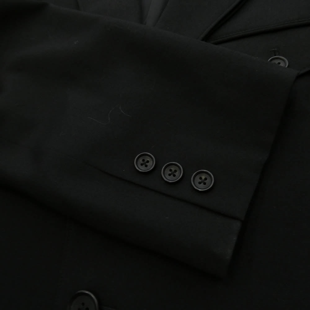 Yohji Yamamoto POUR HOMME ヨウジヤマモトプールオム 23AW HJ-J27-100 100番ウールギャバジン 左二重ラペル 3ボタン テーラード ジャケット ブラック系 2【中古】