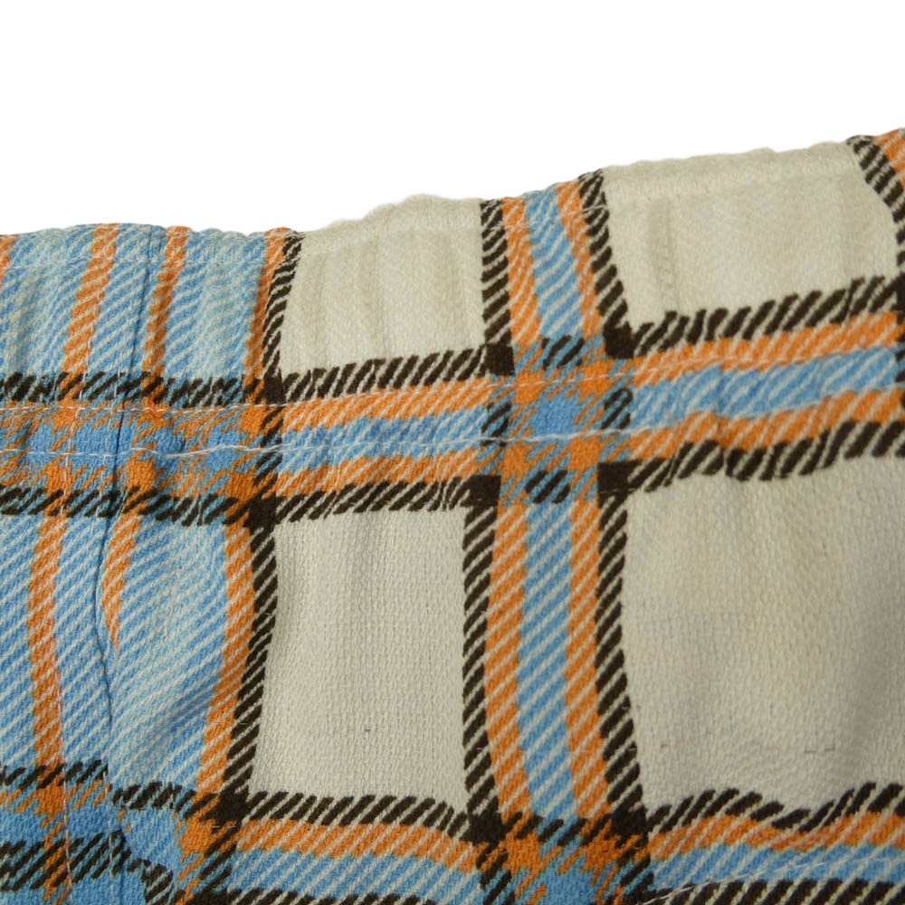 ウェンズディ wzd-s5-3017 RELAX EASY TARTAN CHECK PANTS リラックス イージー タータンチェック パジャマ パンツ オフホワイト系 ライトブルー系 M【美品】【中古】
