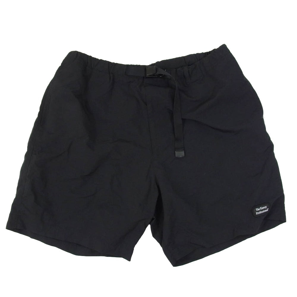 The Ennoy Professional ザ エンノイ プロフェッショナル 23SS SS23BRENPT03LP NYLON EASY SHORTS ロゴ刺繍 ナイロン イージー ショーツ ハーフパンツ ブラック系 L【中古】