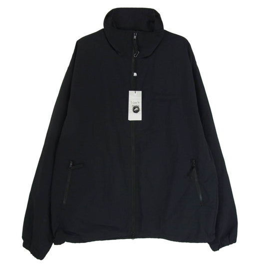The Ennoy Professional ザ エンノイ プロフェッショナル 23SS SS23BRENJK01LV Nylon Jacket シャカシャカ ロゴ刺繍 ナイロン トラックジャケット ジップアップ ブルゾン ブラック系 L【中古】