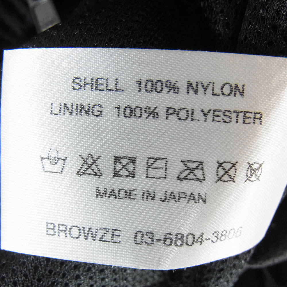 The Ennoy Professional ザ エンノイ プロフェッショナル 23SS SS23BRENJK01LV Nylon Jacket シャカシャカ ロゴ刺繍 ナイロン トラックジャケット ジップアップ ブルゾン ブラック系 L【中古】