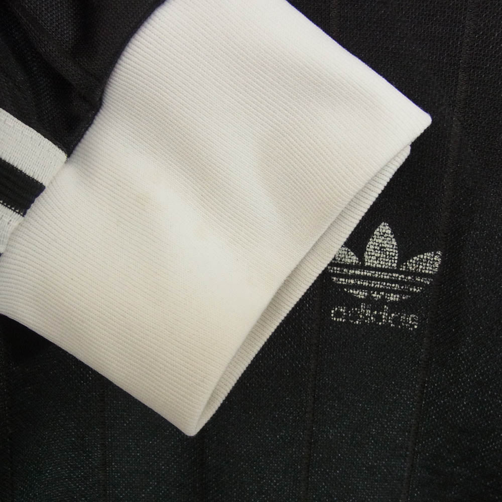 adidas アディダス 80s サイドライン 3ストライプ Vネック フットボール 長袖 ジャージー プルオーバー ブラック系 M【中古】