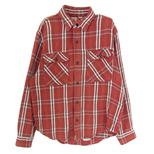 SUGAR CANE シュガーケーン SC25131 長袖 チェック ネルシャツ レッド系 L【中古】