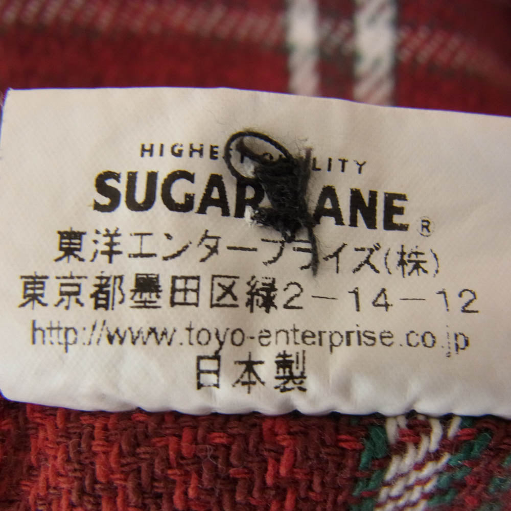 SUGAR CANE シュガーケーン SC25131 長袖 チェック ネルシャツ レッド系 L【中古】