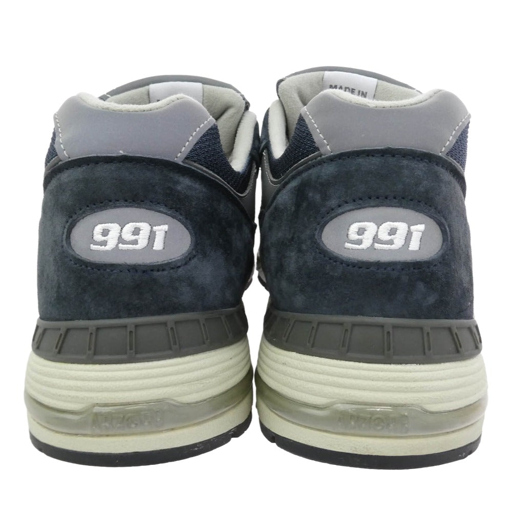 NEW BALANCE ニューバランス 英国製 M991NV ローカット スニーカー ネイビー系 グレー系 28.5cm【中古】